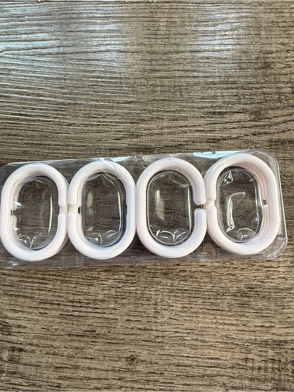Amazon Light Pink and Clear Shower Curtain Rings - Oval Hooks (12 pack)